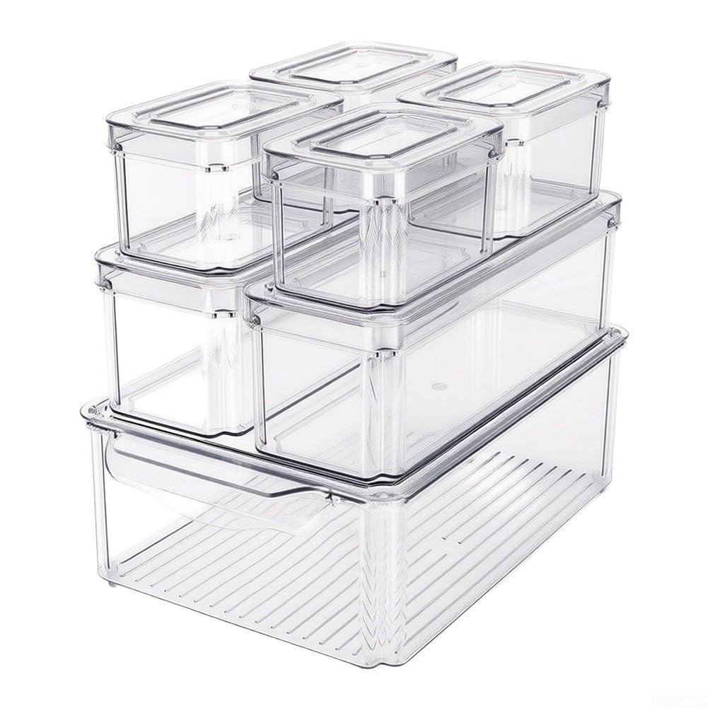 Boîte Rangement Cuisine PET Transparente 4 Litres