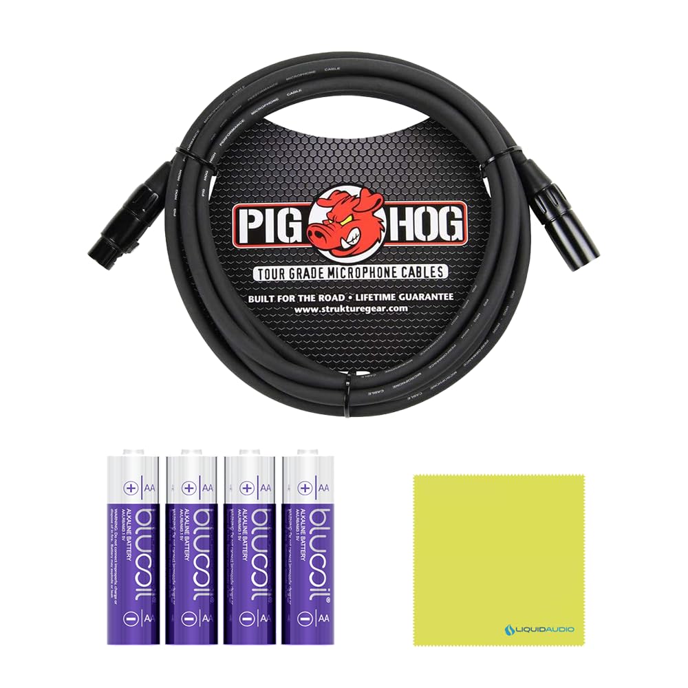 Liquid Audio Sennheiser EW-DP 835 Set (R4-9) Wireless Microphone System Bundle w/Pig Hog PHM10 8mm Mic Cable, 4-Pack Blucoil AA Batteries Polishing Cloth