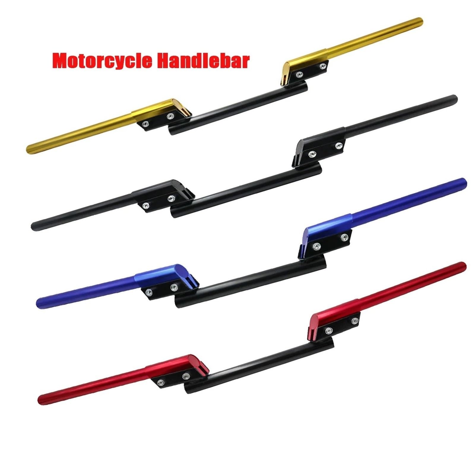 Manubrio Per Moto Da 7/8" Con Di Sterzo Regolabile Rimovibile Da 22 Mm Manubri Per Moto(Gold)