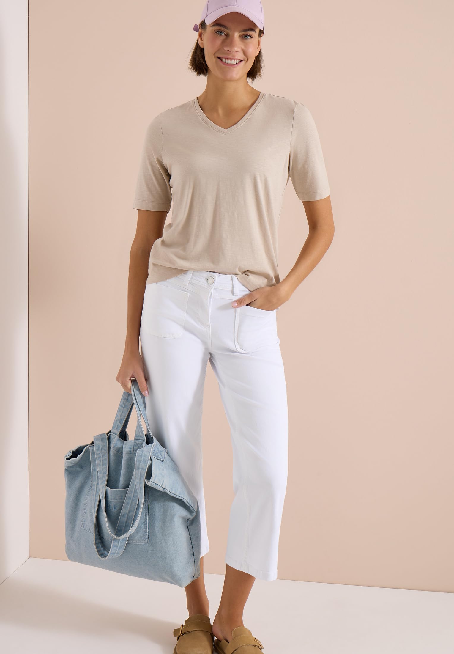 Cecil Damen Wide Leg Jeans mit Patch Pockets 3817760