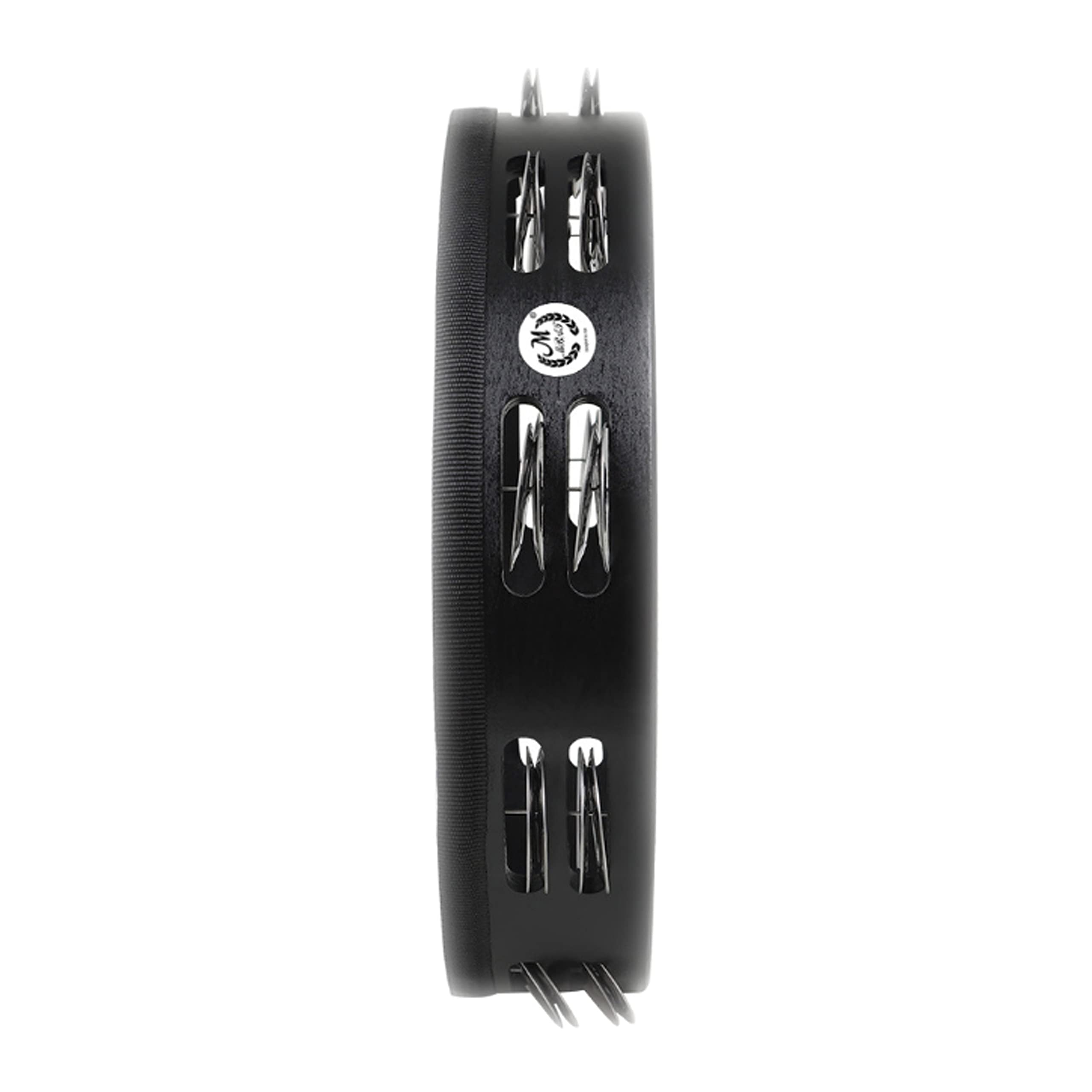 HLMOptimo Paquete de 3 panderetas de madera para adultos, pandereta de mano de 15 cm, 20 cm, 25 cm, instrumento de una sola fila, tambor de pandereta de mano (radiante)