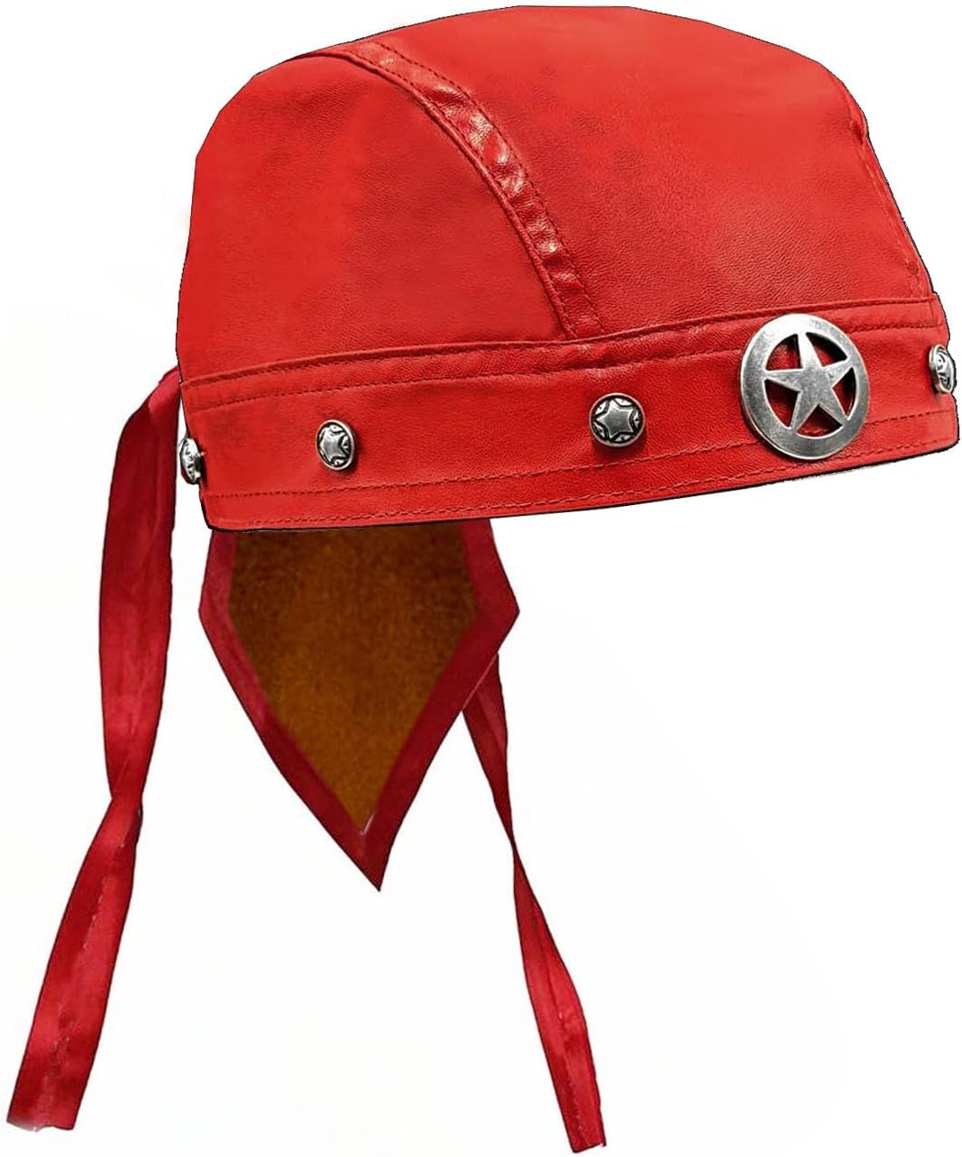 Punk Star Studs Bandana Du Do Doo Rag Cap Wrap Biker Cool Stylish Red Headwrap - Image 7
