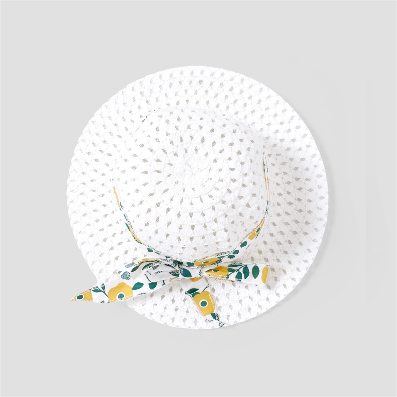 PATPAT Abito da Neonata - con Set di Cappelli Abito per Bambini Senza Maniche con Fiocco con Stampa Floreale, Vestiti Bambina, Vestiti Neonato Femmina, Vestito Elegante Bambina 3 Mesi - 3 Anni
