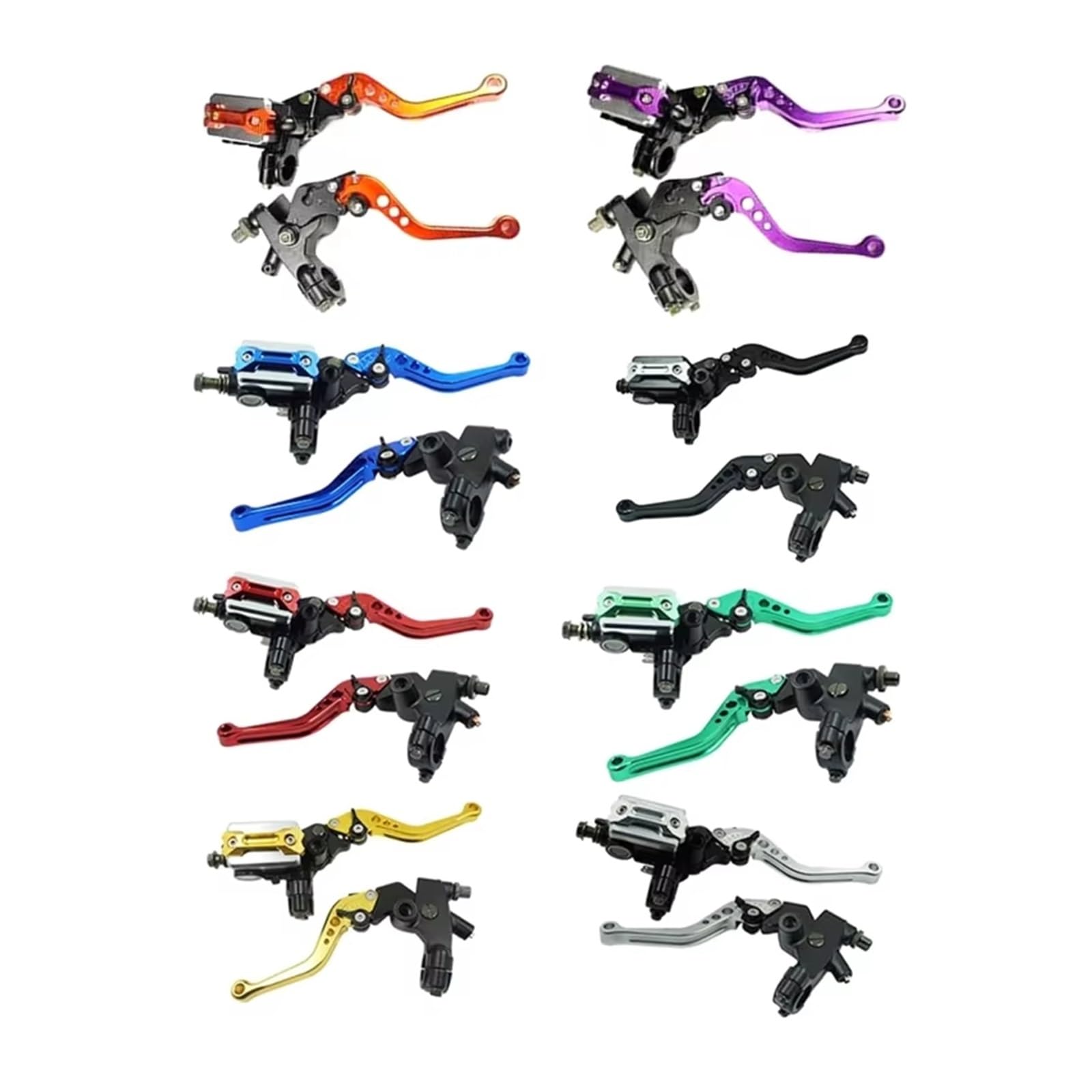 Leve Freno Leva Frizione Leva della Pompa Idraulica del Cilindro della Frizione del Freno Anteriore del Motociclo Universale da 7/8 "22mm 6 Colori(Gold)