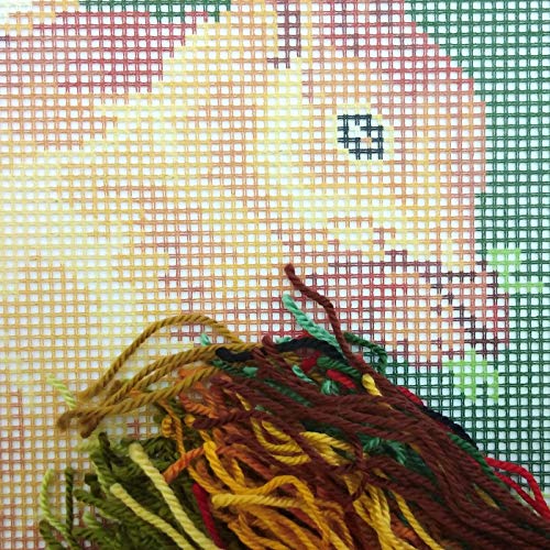Brvsk Squirrel. Needlepoint Kit w/Printed Tapestry Canvas (40 × 40 cm), Needlepoint Cushion Kit for Creative Home Décor - Image 2