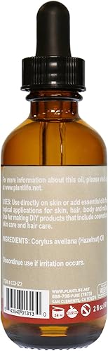 Miniatura 4 de Plantlife Aceite portador de avellana, prensado en frío, sin OMG y sin gluten, para la piel, el cabello y el cuidado personal, 2 onzas