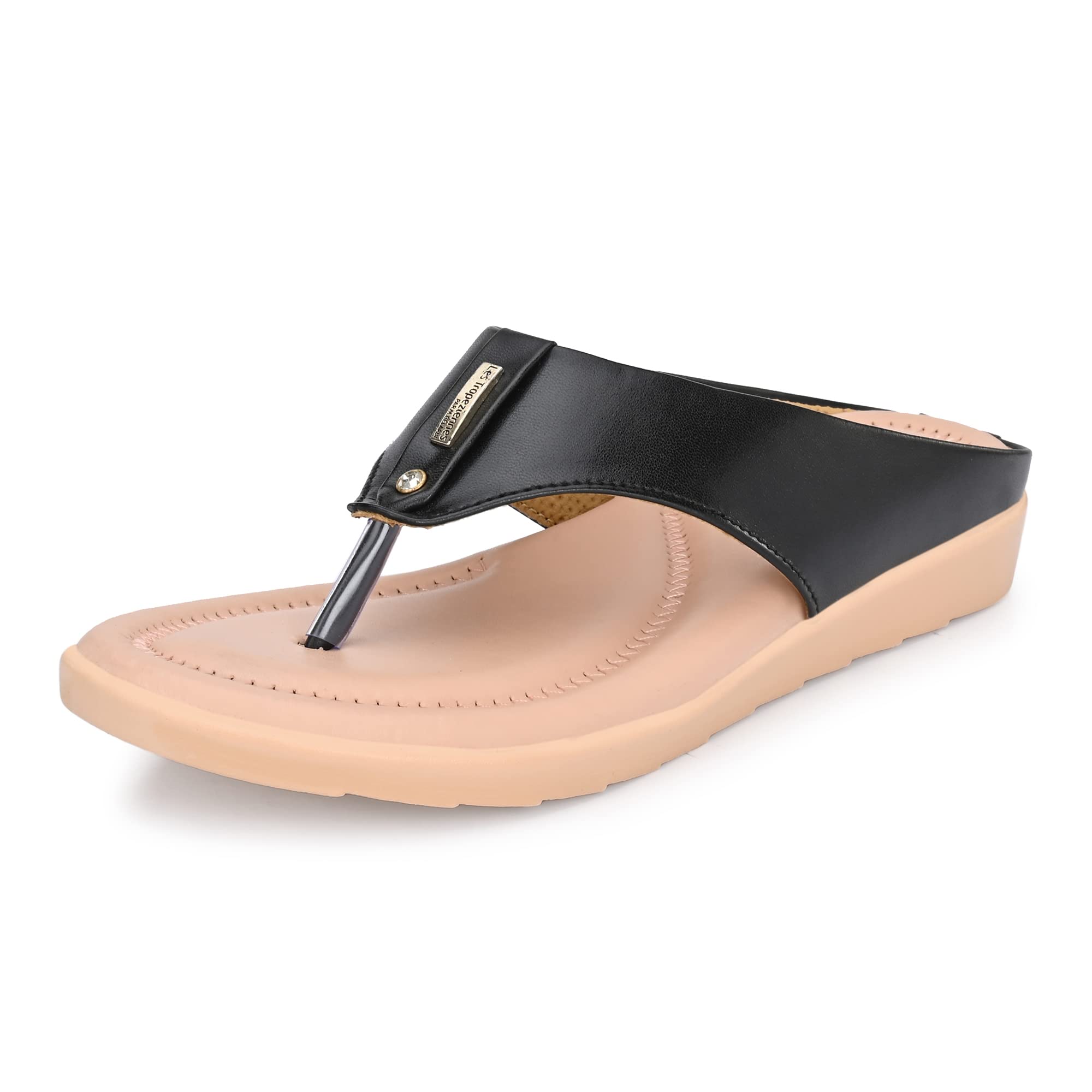 Centrino Womens 6214 Black Thong Comfortable Ortho Care Ladies | Fashion Wear Sandal & Chappal | Soft Cushioned for More Comfort-6 Kids UK (6214-05) (B09F3NM1WB) Amazon Price History, Amazon Price Tracker