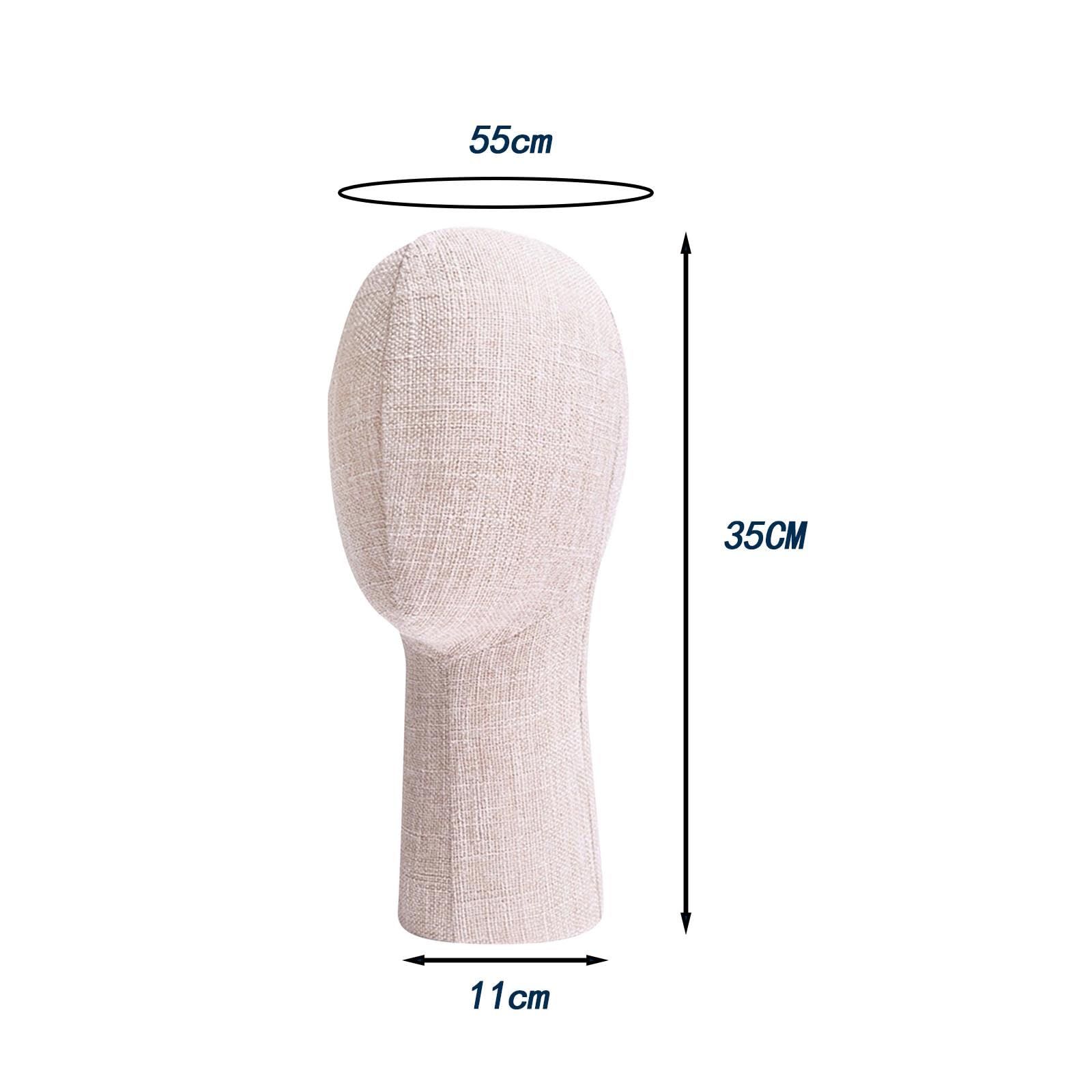 Manichino Testa di stoffa blocco per capelli robusta supporto espositore beige
