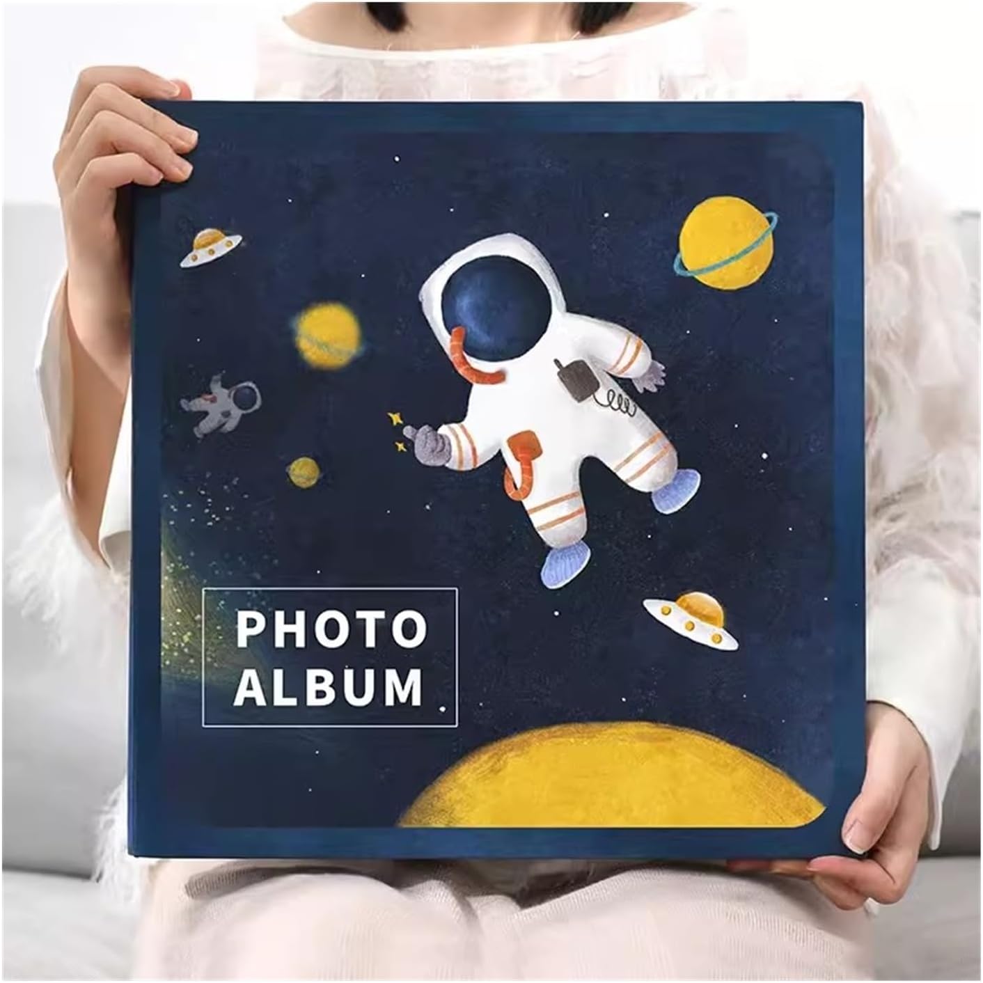 Photo Albums Album Book Memorial Album DIY Baby Growth Paste Family Version Of Large-capacity Handmade Photobooks Album de fotos (Color : 02, Size : 60 black cards)