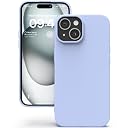 YATWIN Silicone Back Case for iPhone 15 Plus, Soft-Touch Phone Back Cover for Apple iPhone 15 Plus - Lilac gallery image