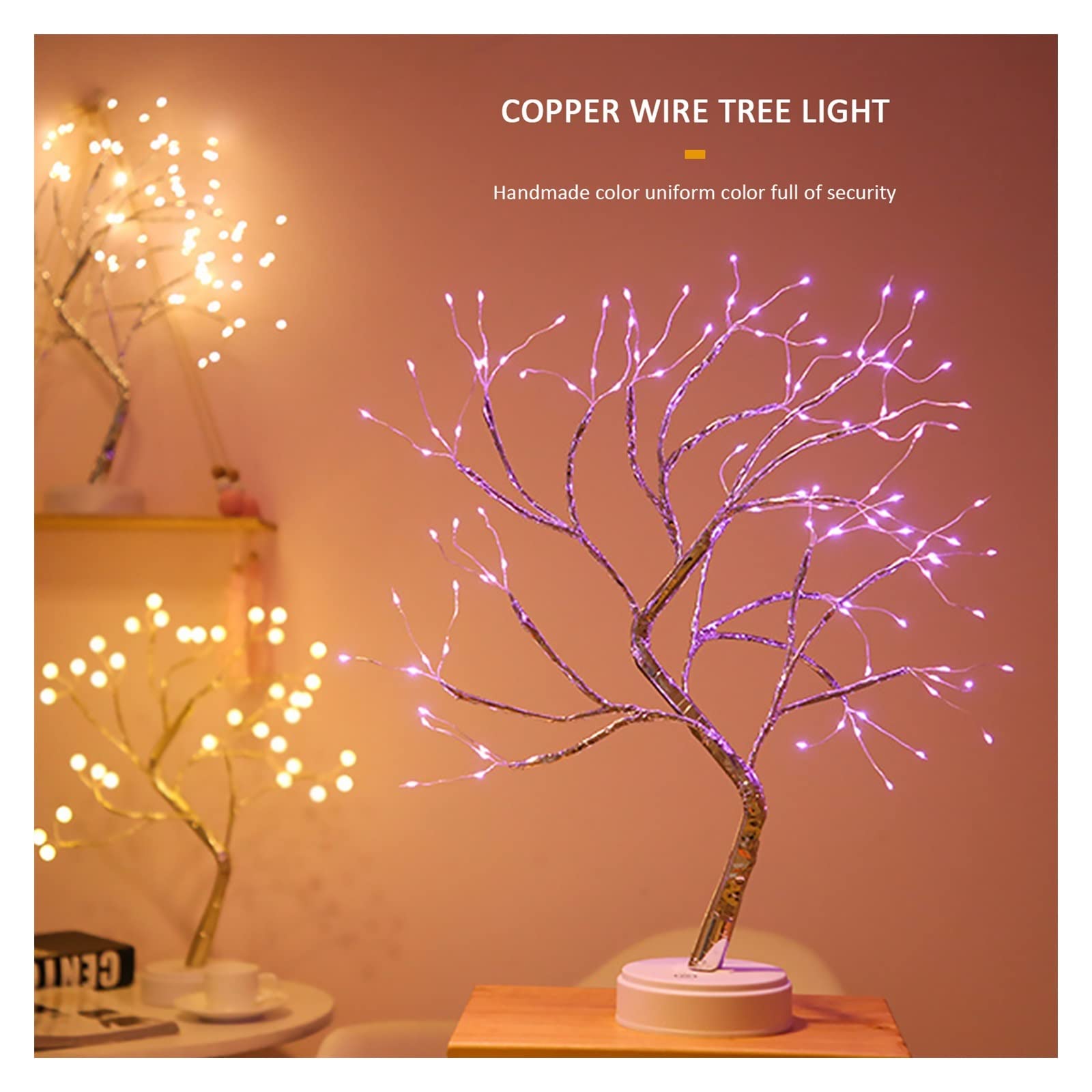 20-calowa lampka choinki bonsai, lampa stołowa na gałęzi, przyjęcie ślubne wystrój domu dekoracja do sypialni Fairy Light Decor wakacje, Miękki Klimat(RGB+Pure White)