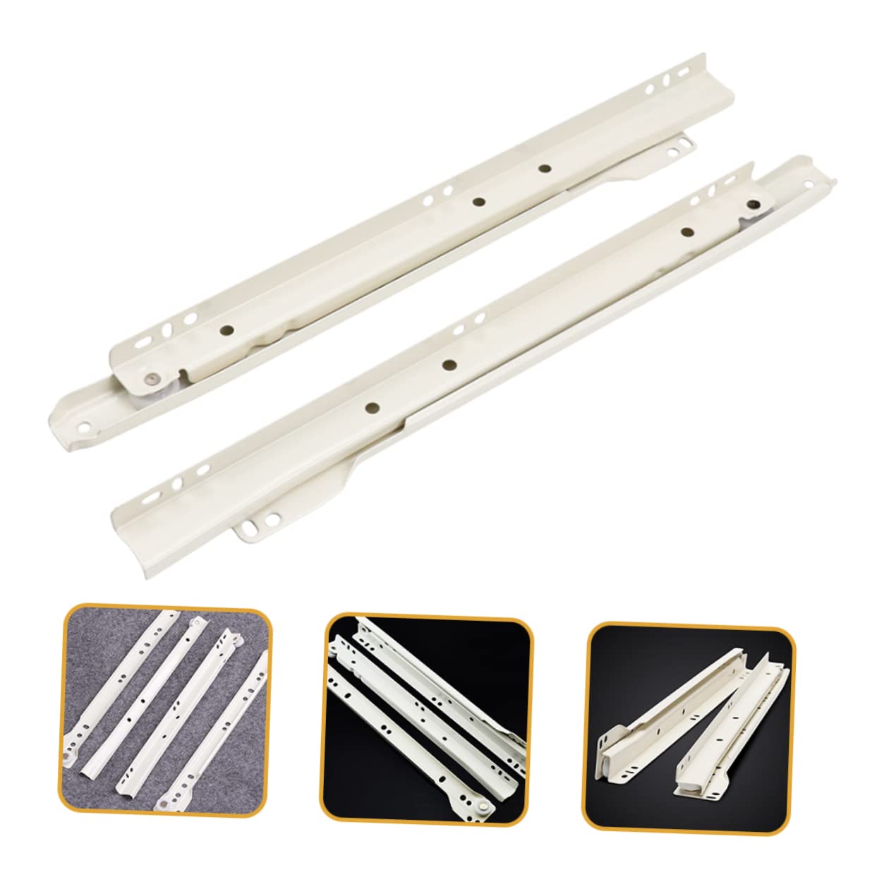 2pcs Household Sliding Rails Replacement Sliding Rails Drawer Track Guide and Glides Drawer Sliding Rails Server Rack Rails Drawer Guides Detachable Drawer Rails Small Drawer