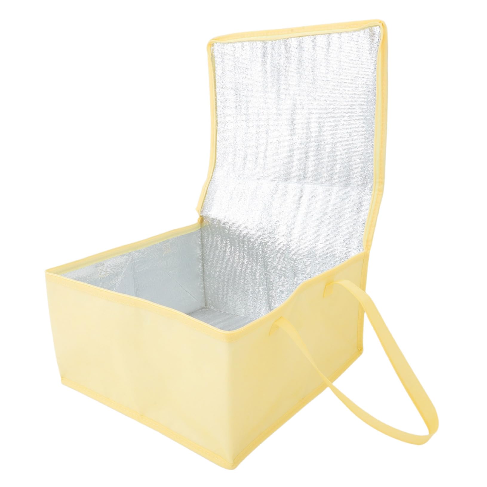 PRETYZOOM Insulated Grocery Bag with Zippers High Capacity Cooler Tote for Cakes Bento Beach Outdoor Events Easy to Clean Insulated Takeaway Bag for Hot Cold Food