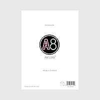 Vista 2 de Artery8 Encaramado Himalaya gato persa moderno Art Nouveau ilustración arte cumpleaños sellada tarjeta de felicitación más sobre en blanco