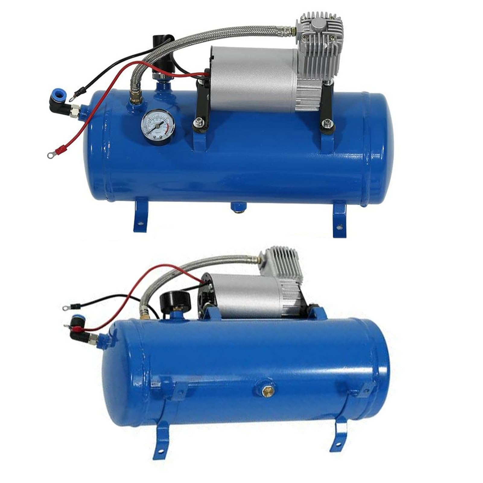 Haofy Sprężarka Powietrza 150 Psi, Pompa do Pompowania Opon 12 V z Wbudowanym Zabezpieczeniem Temperaturowym i Zbiornikiem o Pojemności 6 Litrów, do Opon Pojazdów Ciężarowych RV