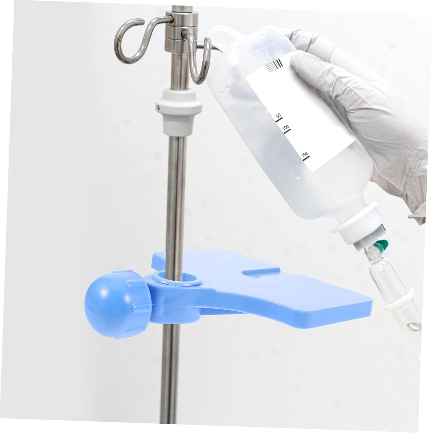 ORFOFE Infusion Tray Stand with Detachable Drip Plate Convenient Storage for Hospital Use Professional Infusion Accessories Holder Suitable for Pole