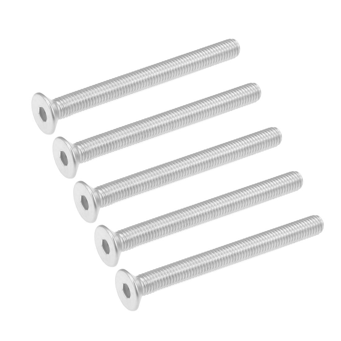 Vis à tête plate hexagonale M8 en acier inoxydable 304, la durabilité anti-corrosion