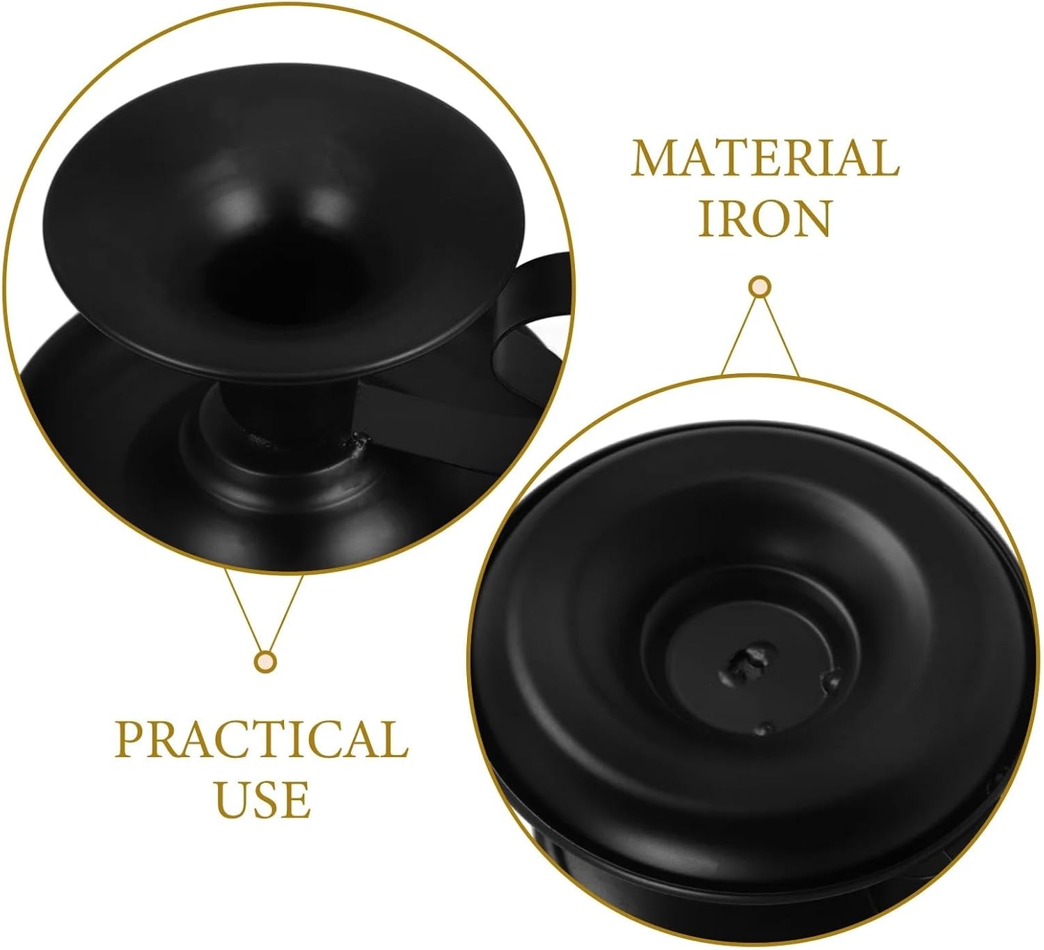 Candle Holder 2Pcs Holder Tray Candles Holders Retro Candlestick Vintage Metal Candler Iron Candleholder Party Pillar