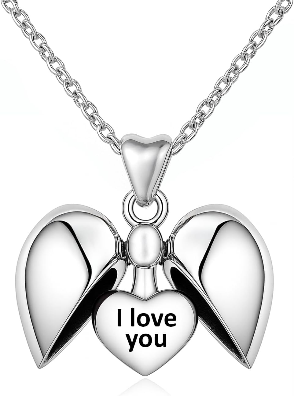 I Love You Necklace - Heart Pendant & Chain S925 Sterling Silver Jewellery - Birthday Necklace for Women Girl Daughter Girlfriend Wife Her - Accessories for Women - Gift boxed