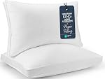 Beddora Bed Pillows for Sleeping Queen Size (White), Set of 2, Gusseted Hotel Quality Pillows, Cooling Pillows for Side, Back or Stomach Sleepers