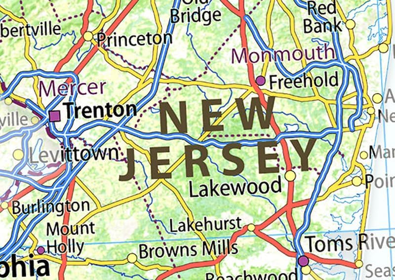 Miniatura 3 de Póster de Nueva Jersey y Delaware, 14.3 x 23.3 pulgadas, papel laminado