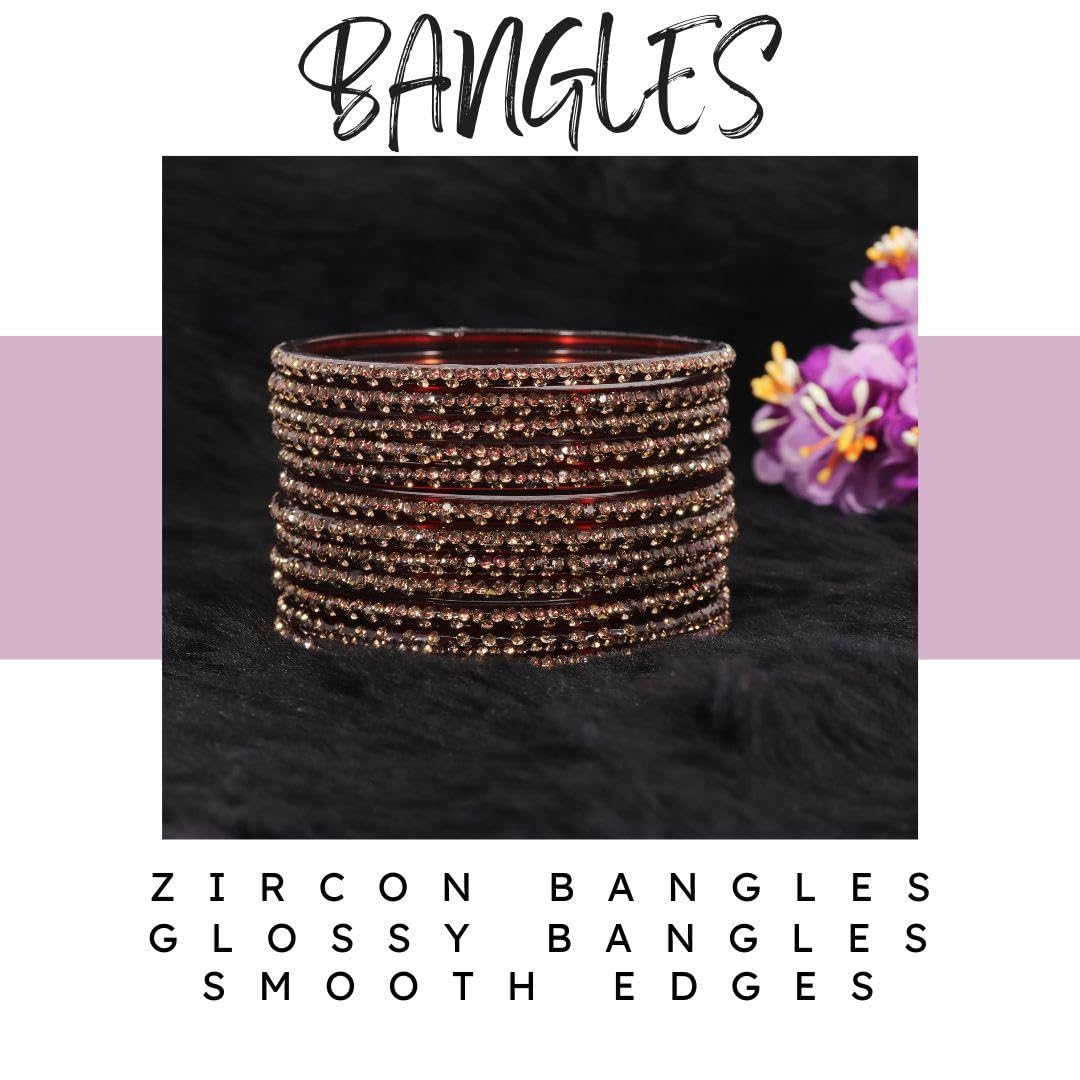 Glass Bangles with Diamond Stone Chudi Set- LV_KS4--2.4