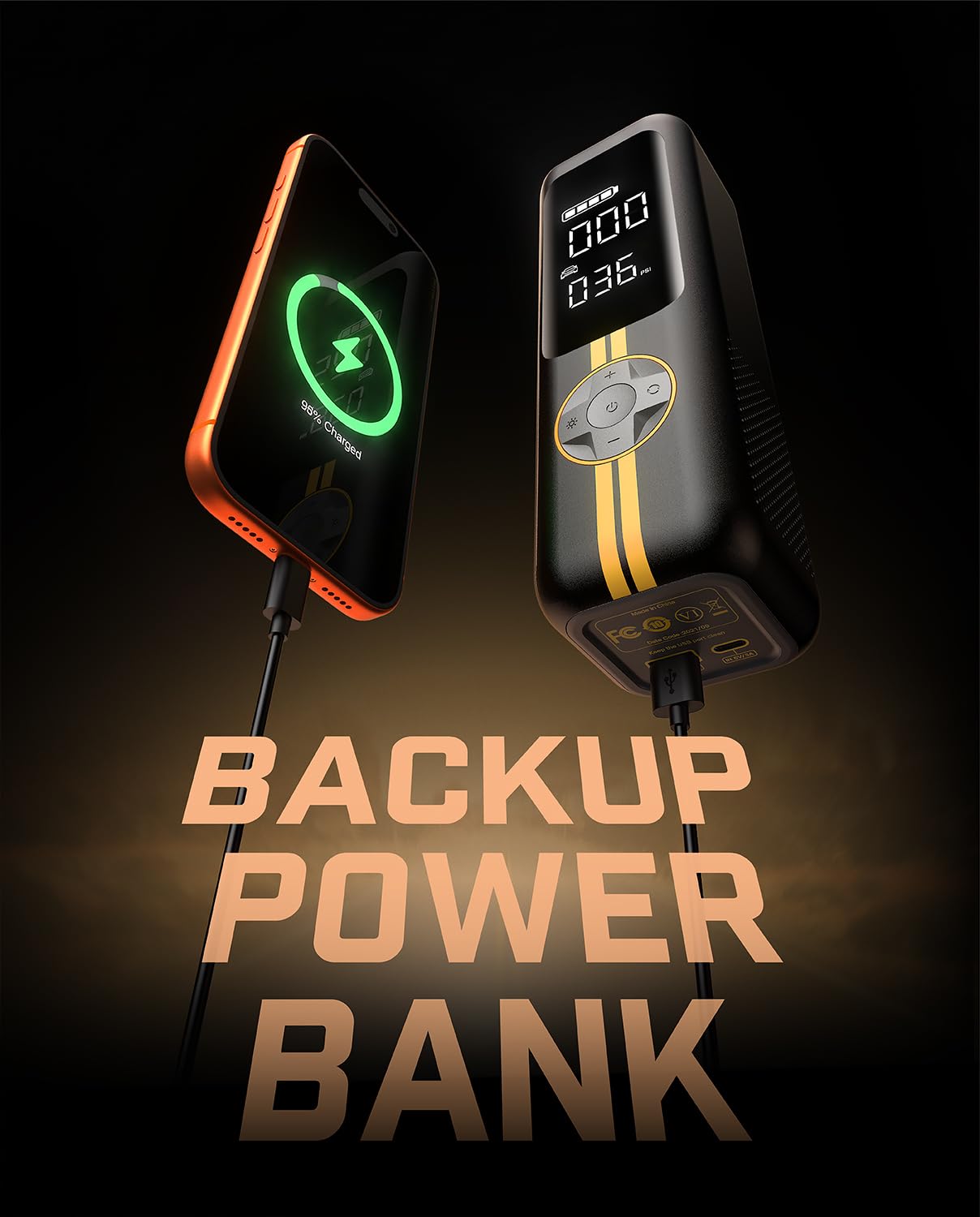 Fanttik X8 APEX™ 7800mAh Compresor Aire Portatil 12V, 10,3Bar/150PSI Inflador Coche Recargable Bomba, Inflado 2X Velocidad con Pantalla LCD, Inflador 5 Modos Para Coches, Bicicleta, Motos, Bolas