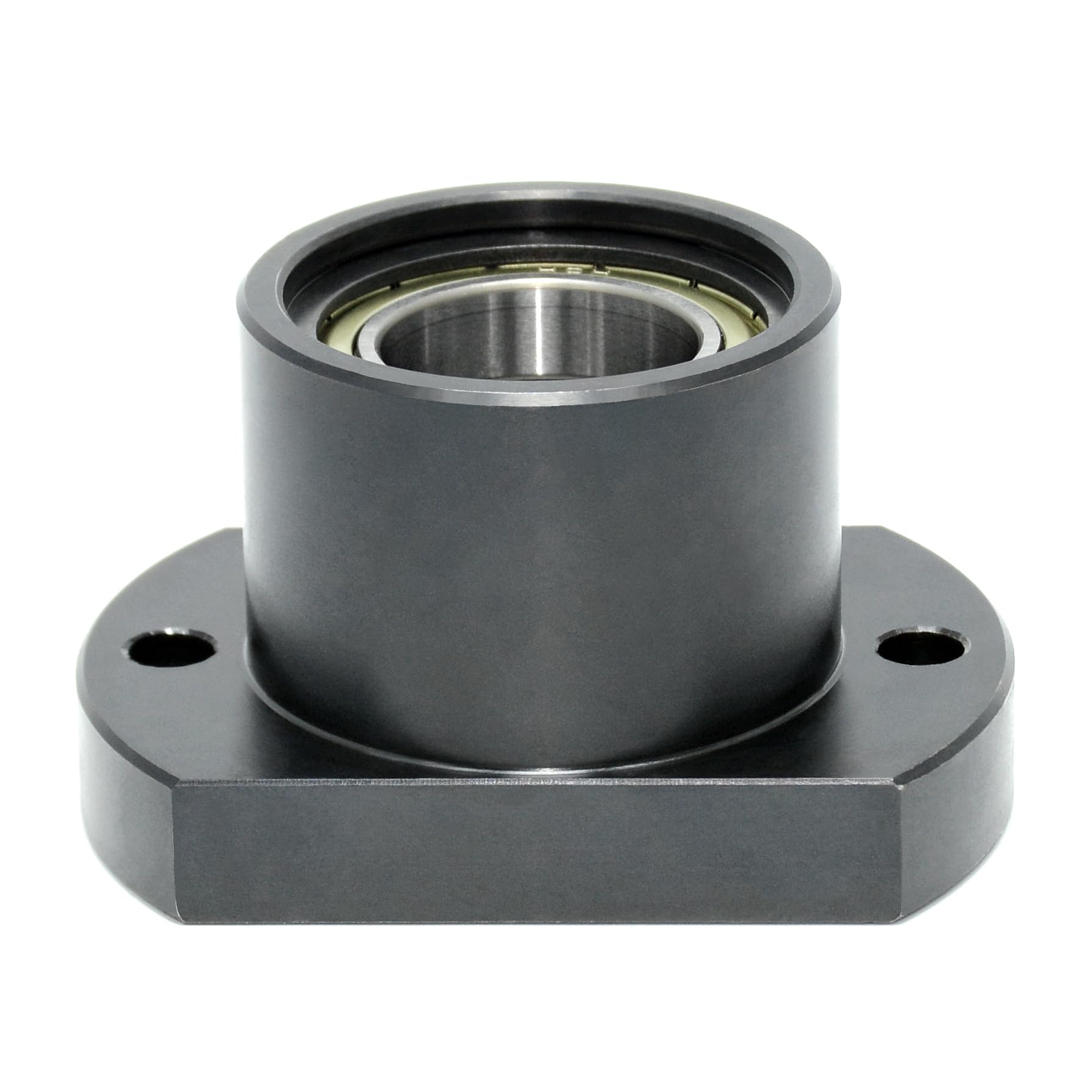 BRF - Metrisch -Doppellagergehäuse mit Stahl-Flanschsitz, Rechteck Wellenträger mit Lager, Rillenkugellager mit Sicherungsring, Montierte Lager, Größe: D40 mm, L70 mm, Lager Nr.6008