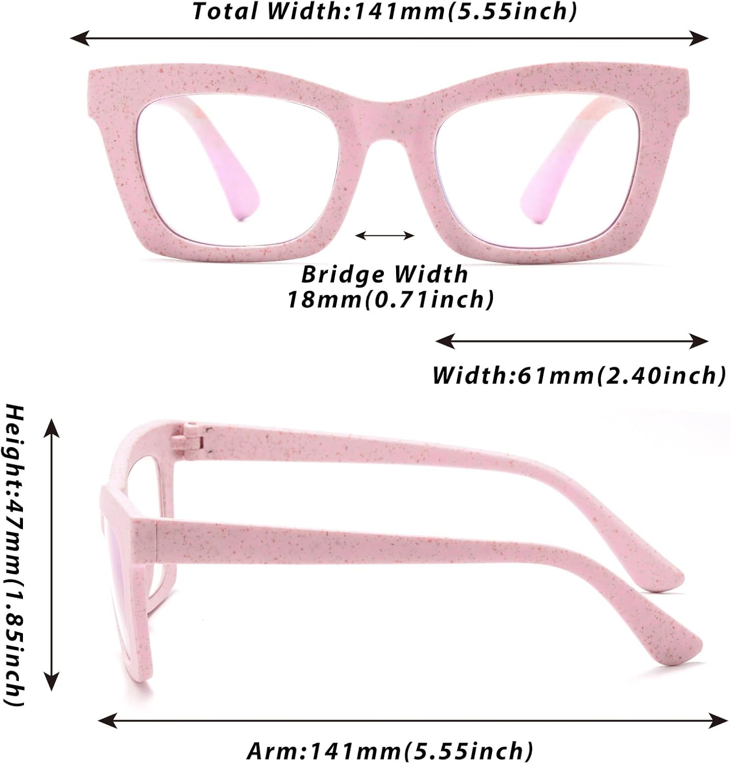 Oprah Style Square Reading Glasses Blue Light Blocking for Women Ladies Computer Readers Z05 - Image 4