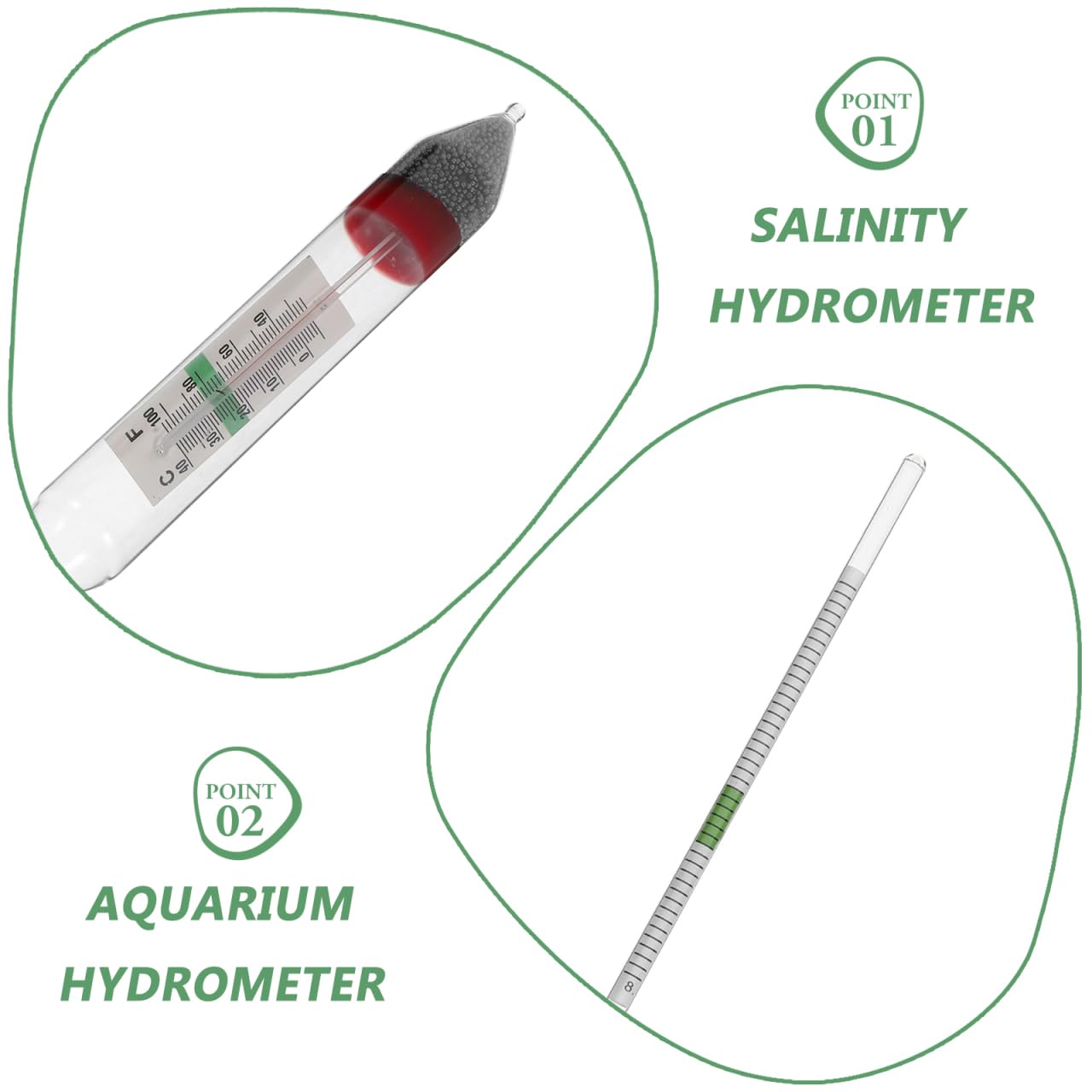 Ciieeo Salzgehalt Hydrometer für Aquarien Präzises Salzwassergravimeter zur Genauen Messung Des Salzgehalts Meerwasser Aquarien für Aquakulturen zur Optimalen Wasserqualität