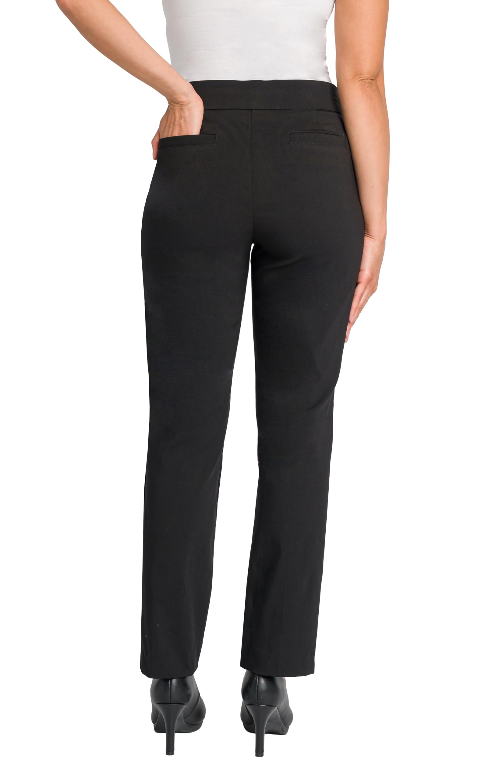 Briggs New York Millennium World Pocket - Pantalones de Carrera, Súper Elásticos, para Cubrir - Pantalones de Vestir Mujer