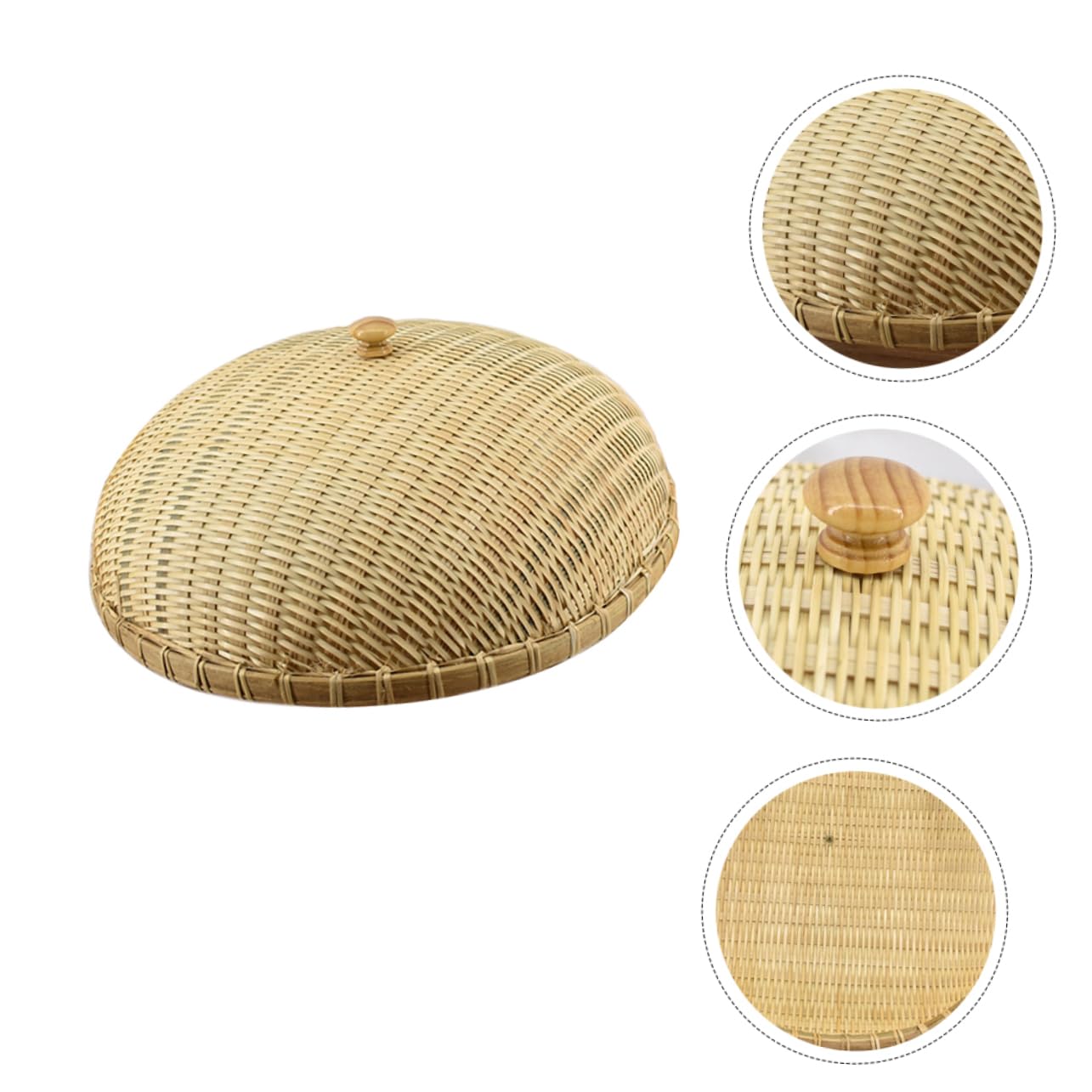 SHOWERORO Delicate Bread Fruit Basket Woven Food Cover Net Household Asian Food Cover Net En Basket