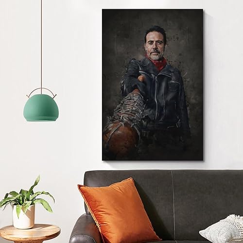 Miniatura 4 de DEVINK Negan Walking Dead - Póster decorativo para pared, póster de pared e impresión artística moderna para dormitorio familiar, 16 x 24 pulgadas