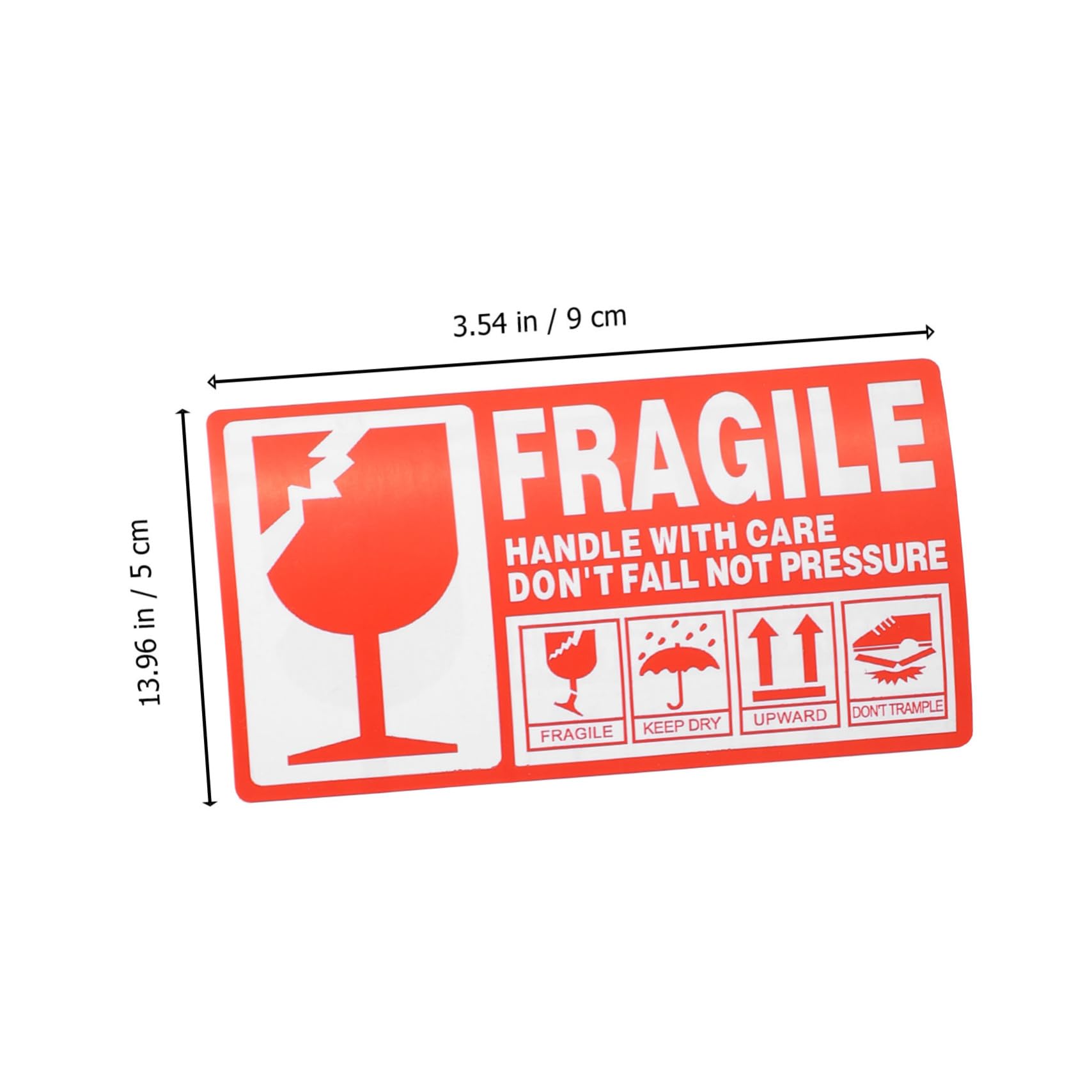 Etichette Fragile Rosso Bianco 1 Rotolo Adesive Avviso Spedizione | Facili da Applicare, Leggere e Pratiche da Riporre, Supporto per Imballaggi e Gestione Collo