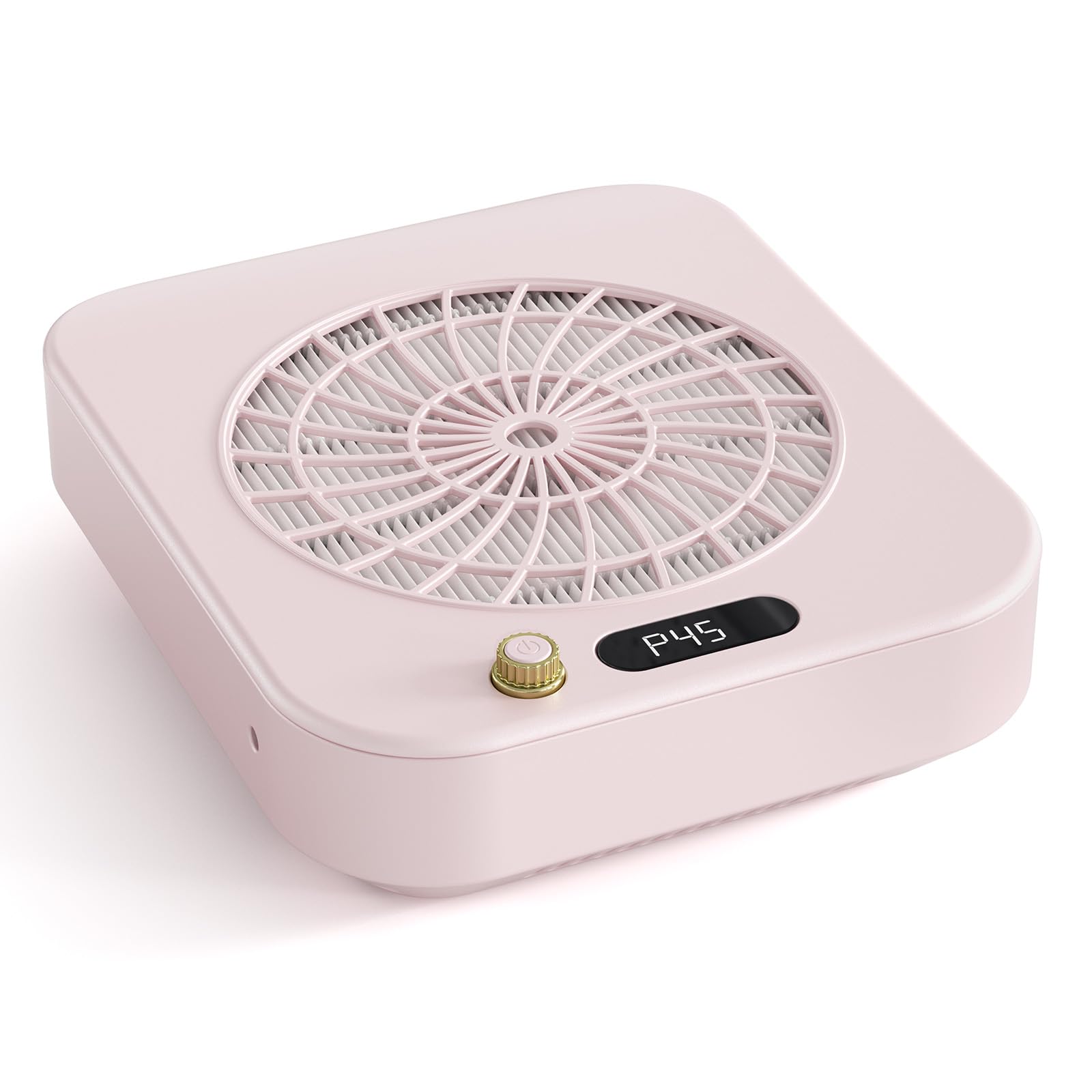 Aspiratore di polvere per unghie professionale, velocità variabile continua a 4300 giri/min, display a LED per nail design, nail art, acrilico, gel, pedicure e manicure (rosa)