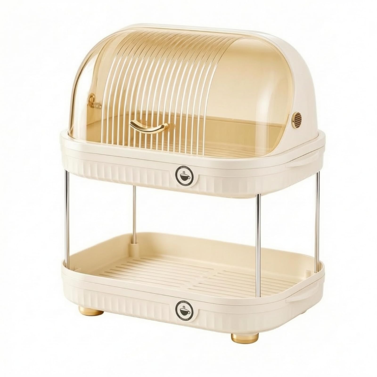Portaoggetti per Neonatale Portabottiglie Scolaposate Organizer Asciuga Contenitore con Coperchio Trasparente con Ventilazione E Base Stabile in, Size to 2