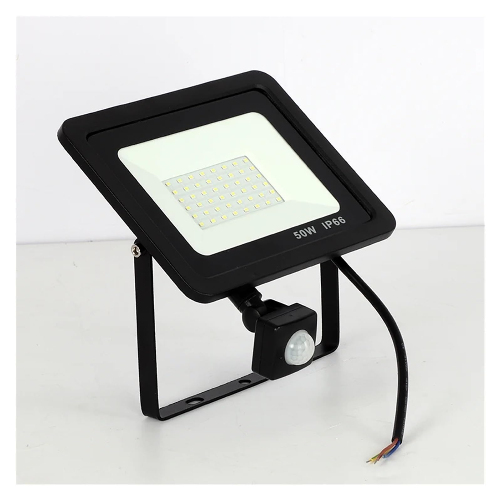 10W 20W 30W 50W 100W indukcyjne światło halogenowe Led z regulowanym czujnikiem PIR 110V 220V reflektor plac uliczny oświetlenie zewnętrzne Lucky (Size : 220V - Yellow, Material : 30W)