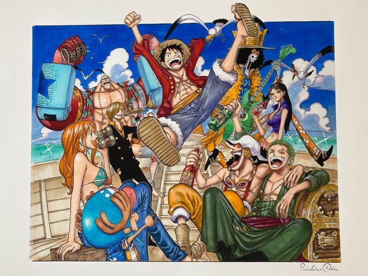 Amazon.co.jp: ワンピース マンガアート A1,A2 限定5部 サイン入活版  