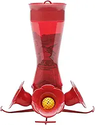 Perky-Pet Alimentador de beija-flor de plástico com cintura 403CP, 236 ml, vermelho