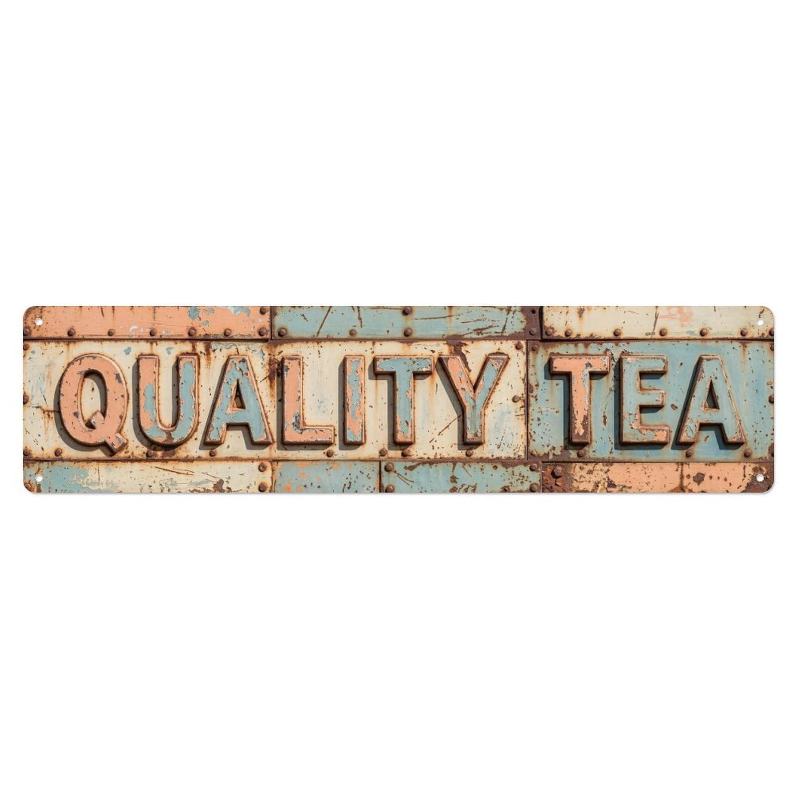 Quality Tea Home Metal Tin Skinny Sign Plaque Wall Decor for Cafe, Club Bar, Office, Home Garden Metal Poster 4x16Inch