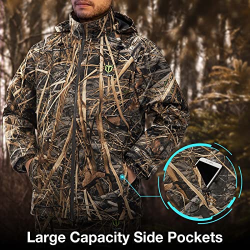 Image of TIDEWE Rain Suit, Waterproof Breathable Lightweight 2 Pieces Rainwear