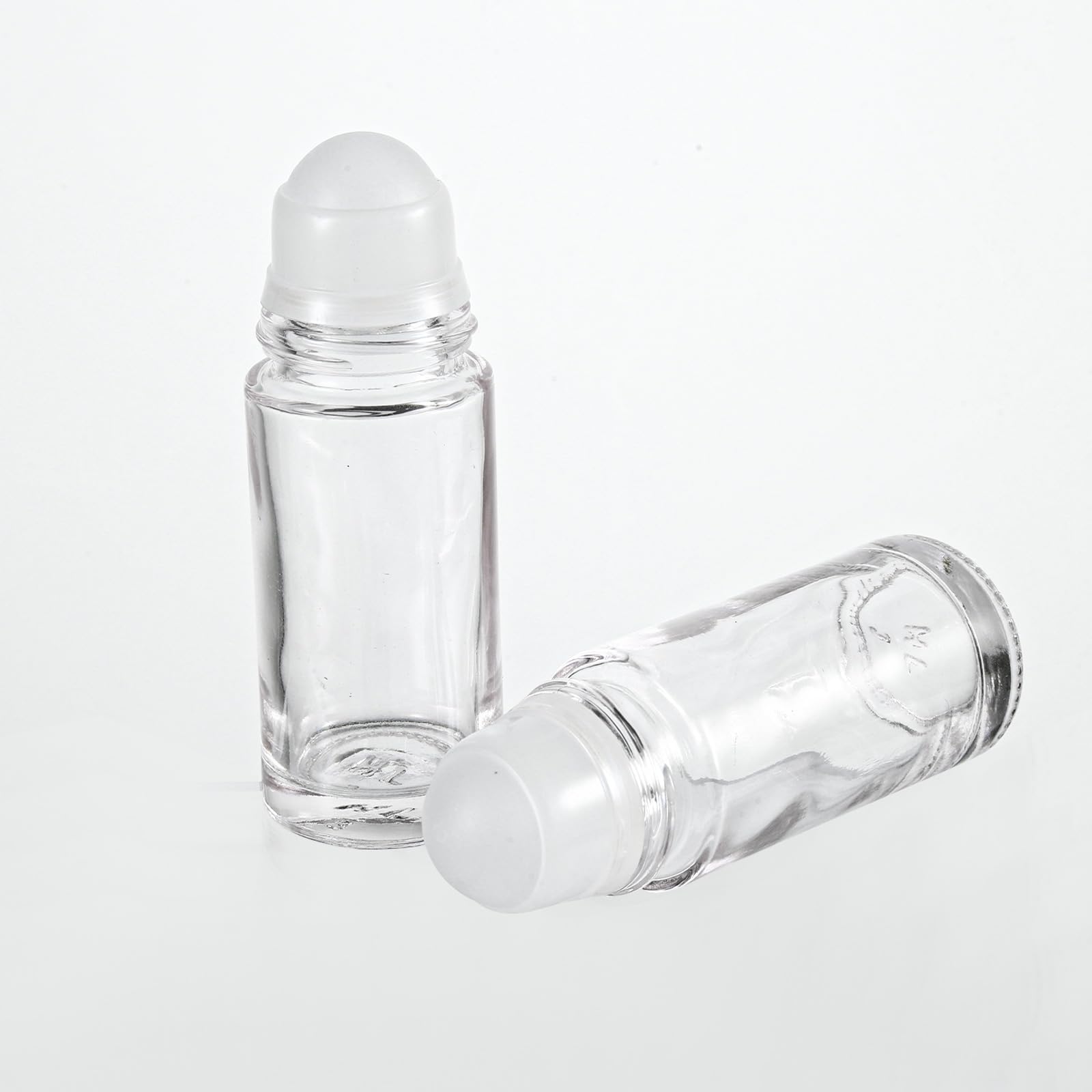 2szt Czarne Przezroczyste Butelki z Olejem, 30ml Pojemnik z Kulka w Rolce Fiolki z Dezodorantem Pojemniki Kosmetyczne do Masazu Zapachowego Perfumy Eteryczne