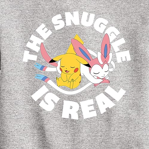 HYBRID APPAREL - Pokémon - The Snuggle is Real Pikachu and Sylveon - Toddler & Youth Crewneck Fleece Sweatshirt3
