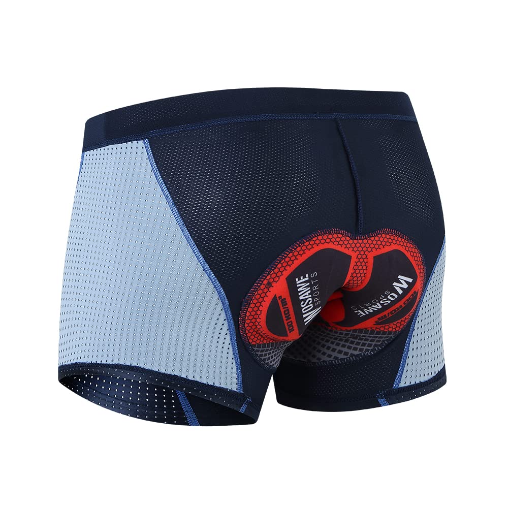 WOSAWE sous-vêtements de Cyclisme pour Hommes Respirant Confortable Caleçon de Vélo avec 5D Gel Rembourré