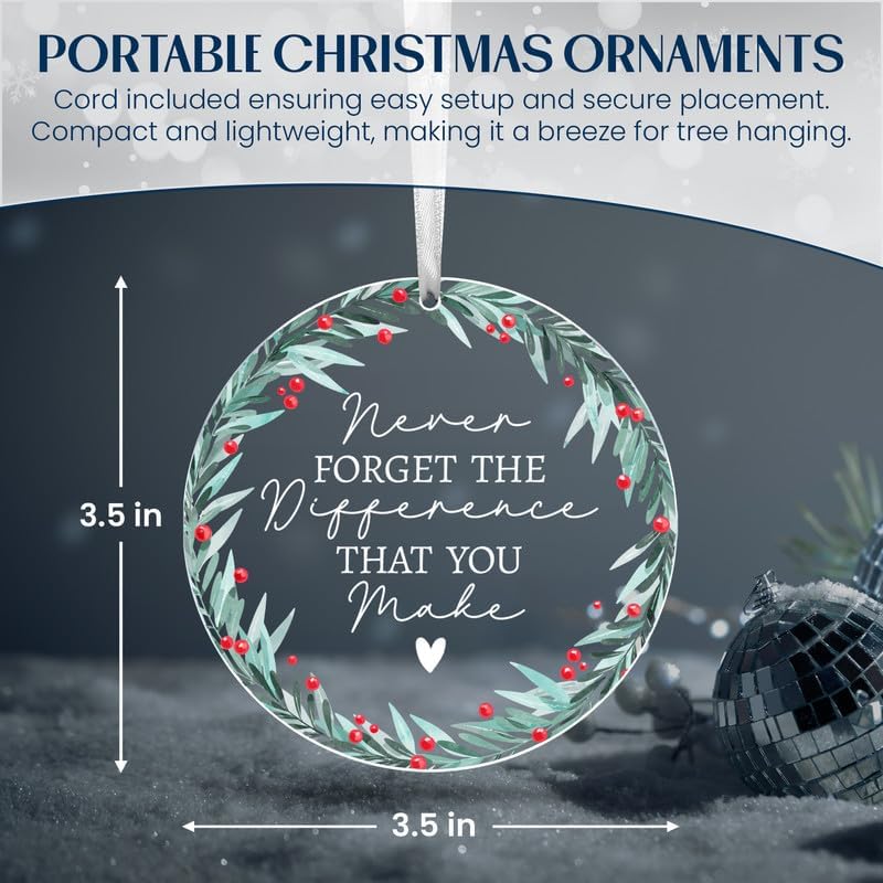 Miniatura 4 de Regalos para compañeros de trabajo para mujeres, adornos de Navidad, agradecimiento, jubilación, regalos de inspiración para ella, graduación