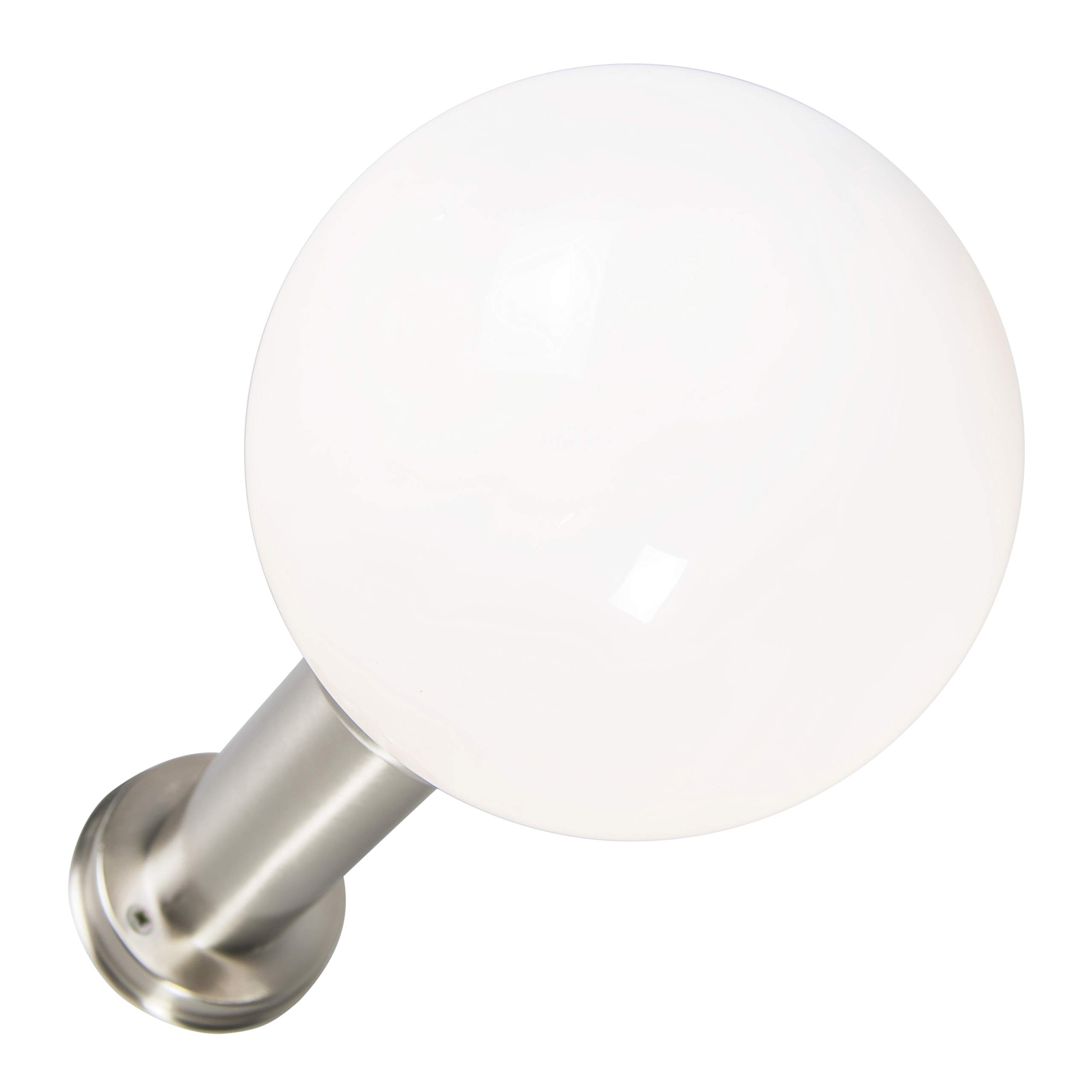 Qazqa Moderno Farola exterior moderna acero inoxidable 50 cm - SFERA/Alargada Adecuado para LED Max. 1 x 40 Watt