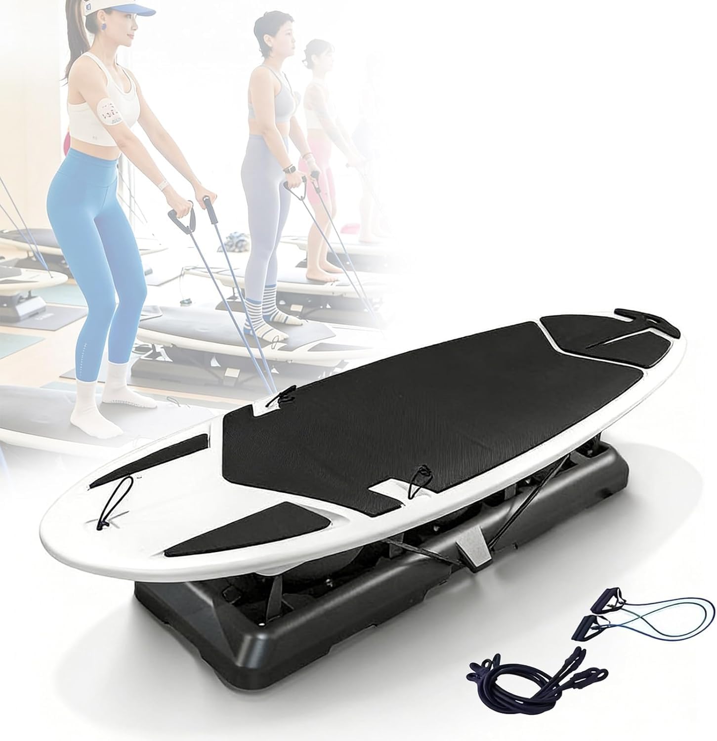 Tabla de surf para entrenamiento de equilibrio, equipo de fitness para gimnasio en casa, para la estabilidad del tronco, simulador de surf para todas las edades, mejora la coordinación y la fuerza.