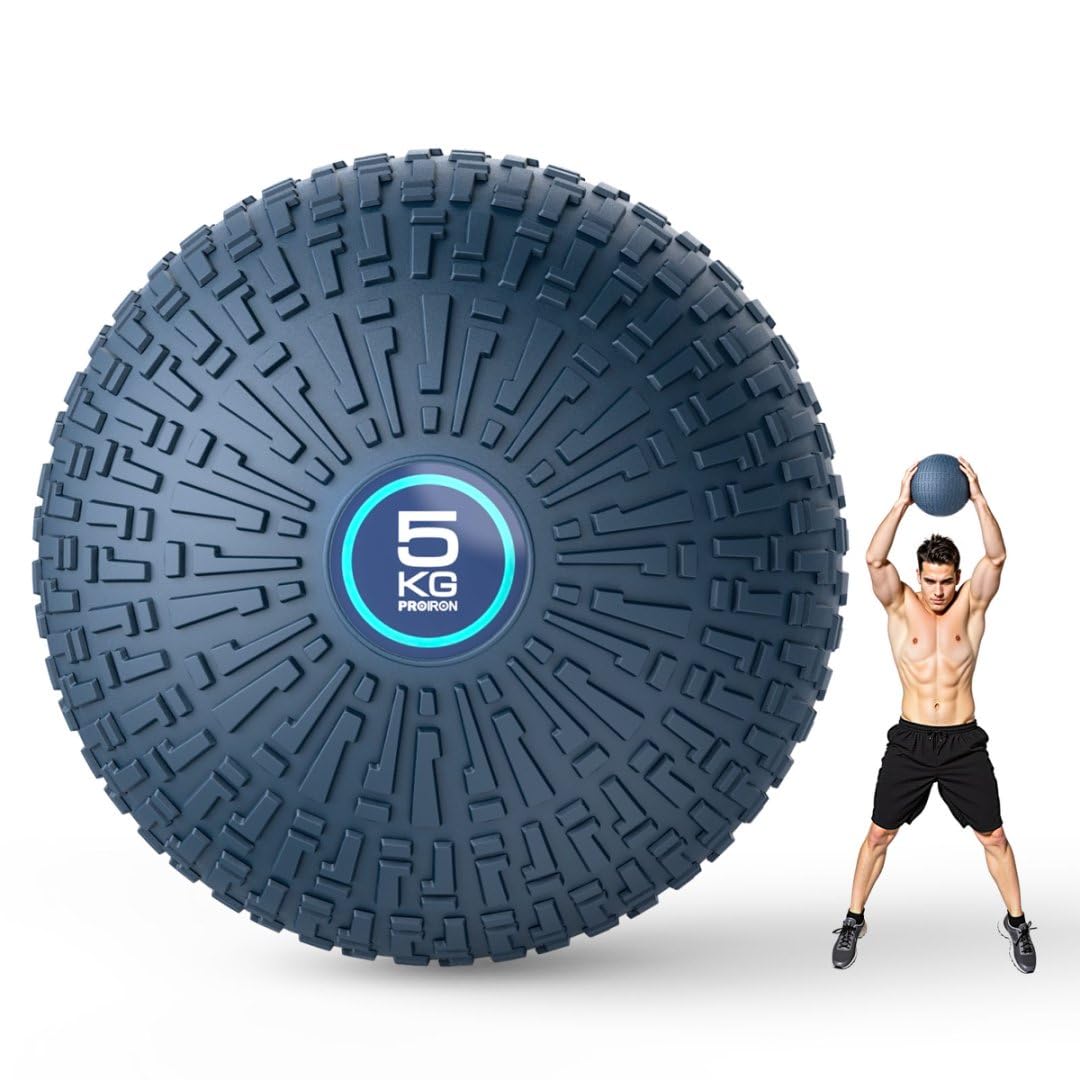 PROIRON Medecine Ball 3/5/8/10kg, Rempli de Sable sans Rebond, Wall Ball pour L'entraînement Explosif, Noyau et Physique