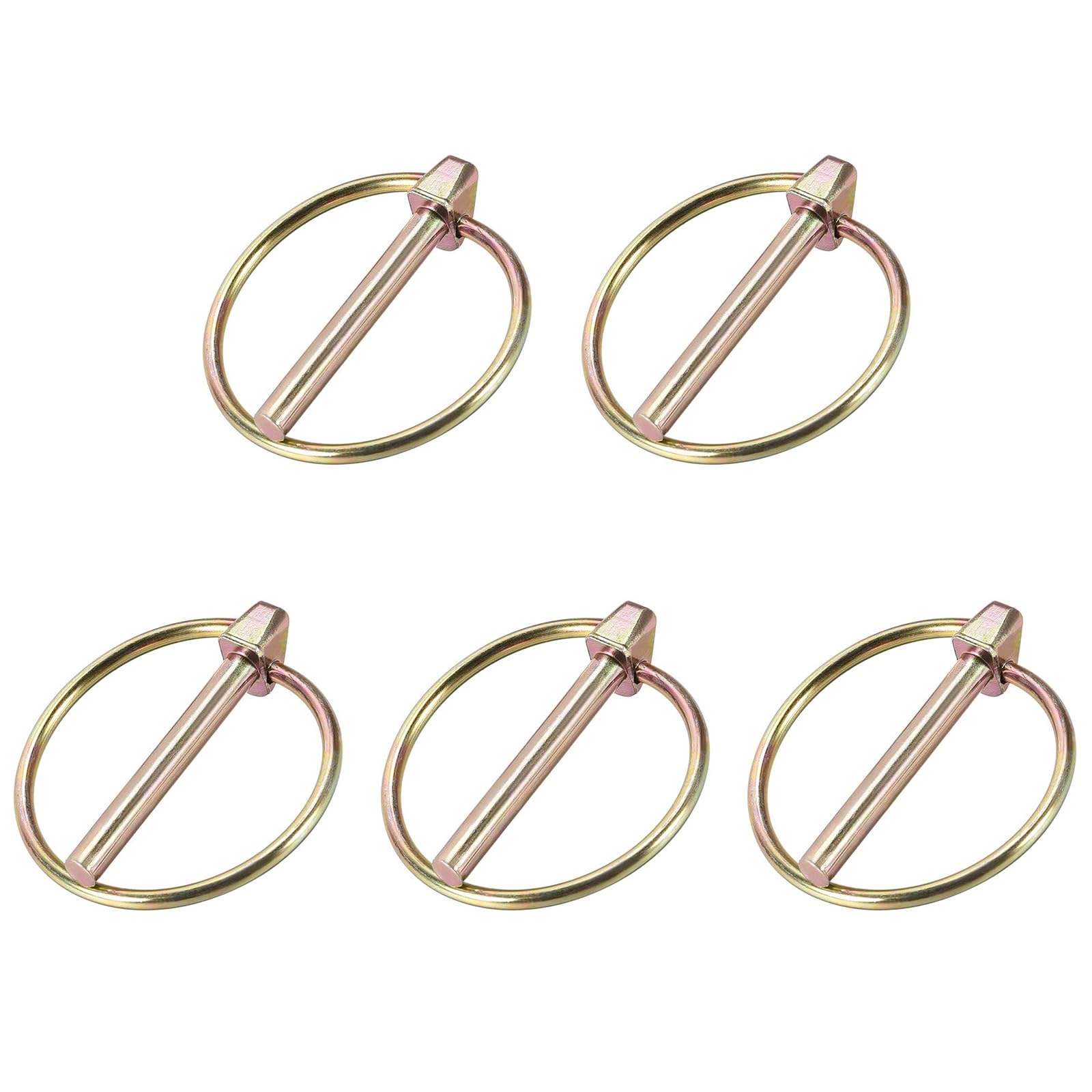 Perni di Collegamento,M6 Coppiglie Spine Scatto Coppiglie ad Anello 5 Pezzi Perni,Copiglie Assortite Perno a Scatto Spine a Scatto Coppiglie ad anello,Pinotti Assortmento Rotondi di Fissaggio