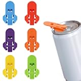 Manual Easy Can Opener, 6 Pack Colorful Soda Beer Can Opener, Premium Plastic Shields Can Openers, Can Tab Opener for Coke, Beer, Soda, Aluminum Beverage